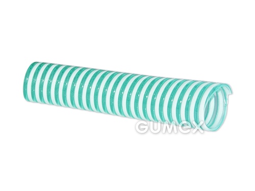 NASSA S07, 32/39mm, 6,7bar/-0,7bar, PVC, -20°C/+60°C, transparent grün mit weißer Spirale, 
